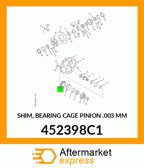 SHIM, BEARING CAGE PINION .003 MM 452398C1