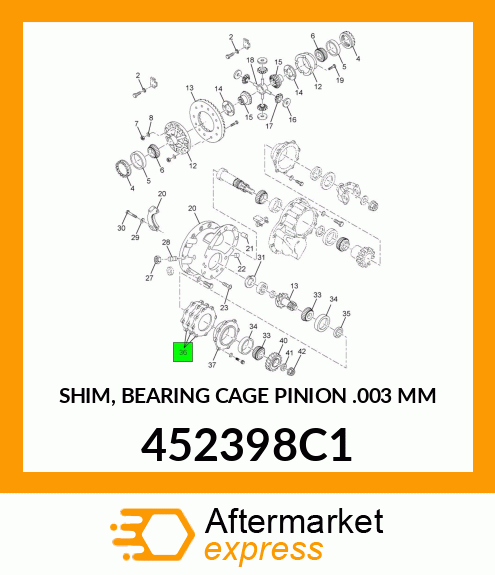 SHIM, BEARING CAGE PINION .003 MM 452398C1