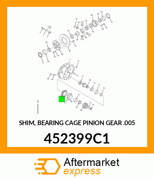 SHIM, BEARING CAGE PINION GEAR .005" 452399C1