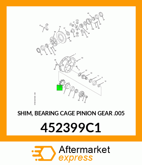 SHIM, BEARING CAGE PINION GEAR .005" 452399C1