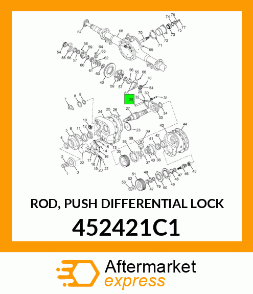 ROD, PUSH DIFFERENTIAL LOCK 452421C1