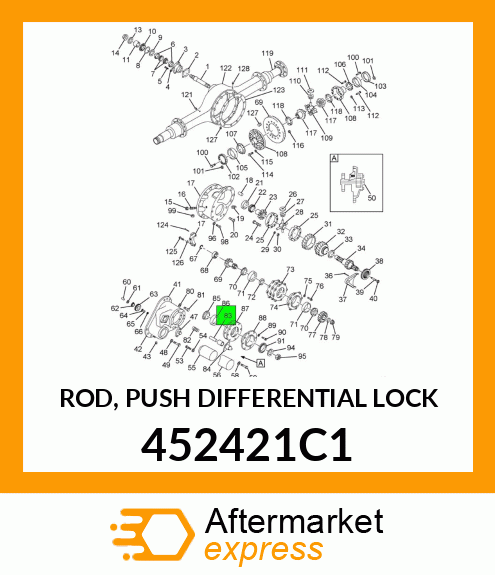 ROD, PUSH DIFFERENTIAL LOCK 452421C1