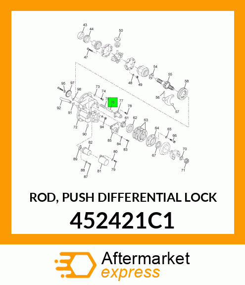 ROD, PUSH DIFFERENTIAL LOCK 452421C1