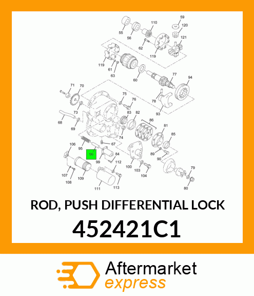 ROD, PUSH DIFFERENTIAL LOCK 452421C1