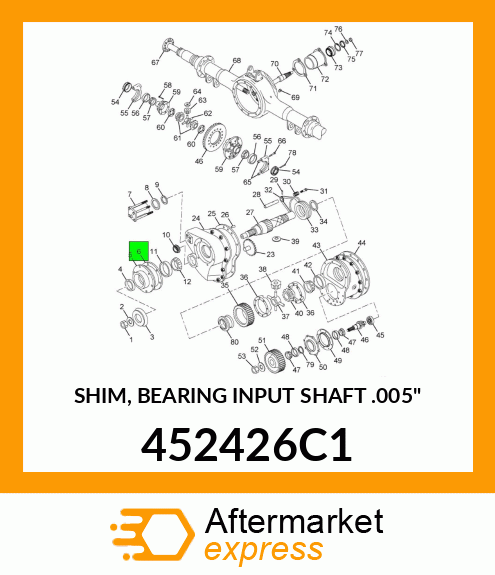 SHIM, BEARING INPUT SHAFT .005" 452426C1