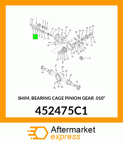 SHIM, BEARING CAGE PINION GEAR .010" 452475C1