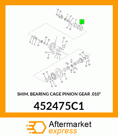 SHIM, BEARING CAGE PINION GEAR .010" 452475C1