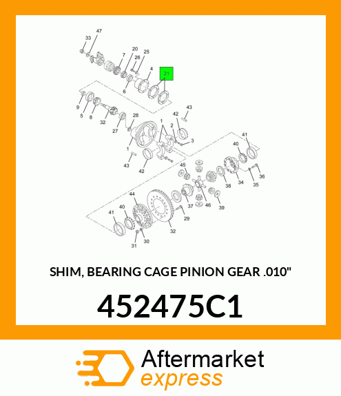 SHIM, BEARING CAGE PINION GEAR .010" 452475C1