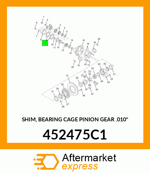 SHIM, BEARING CAGE PINION GEAR .010" 452475C1