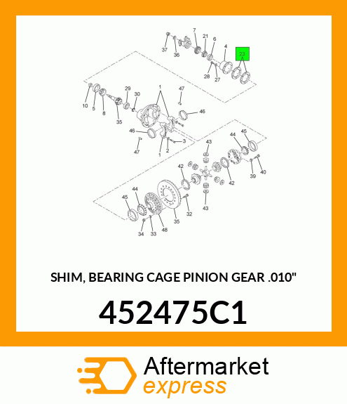 SHIM, BEARING CAGE PINION GEAR .010" 452475C1