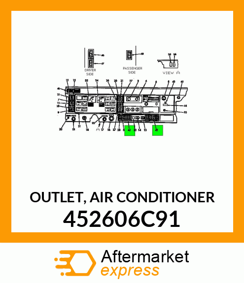 OUTLET, AIR CONDITIONER 452606C91