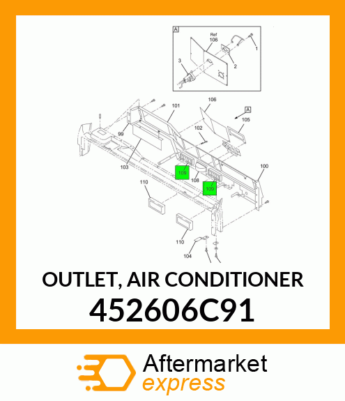 OUTLET, AIR CONDITIONER 452606C91