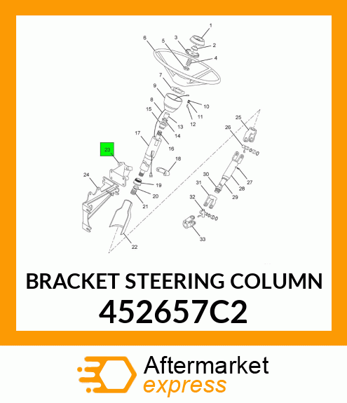 BRACKET STEERING COLUMN 452657C2