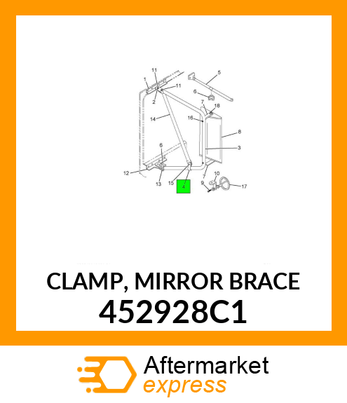 CLAMP, MIRROR BRACE 452928C1