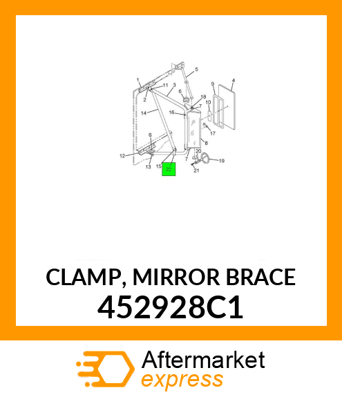 CLAMP, MIRROR BRACE 452928C1