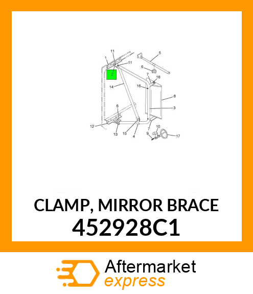 CLAMP, MIRROR BRACE 452928C1