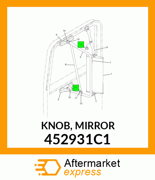 KNOB, MIRROR 452931C1