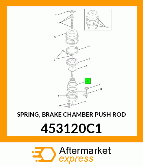 SPRING, BRAKE CHAMBER PUSH ROD 453120C1