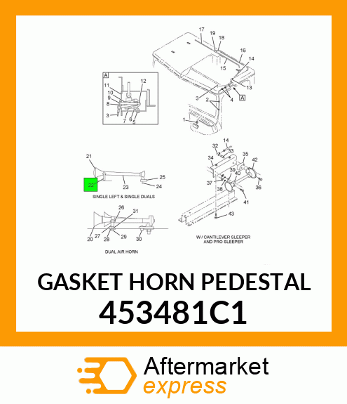 GASKET HORN PEDESTAL 453481C1
