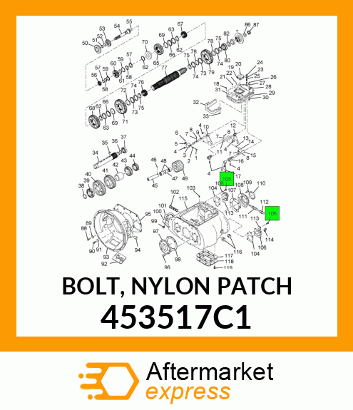 BOLT, NYLON PATCH 453517C1