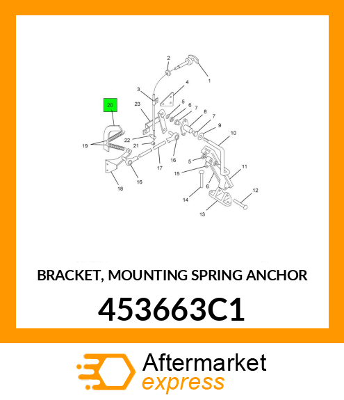 BRACKET, MOUNTING SPRING ANCHOR 453663C1