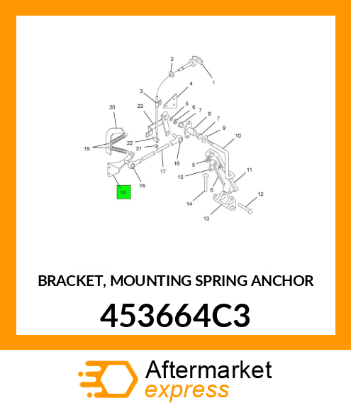 BRACKET, MOUNTING SPRING ANCHOR 453664C3