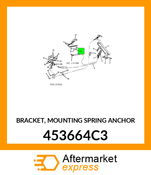 BRACKET, MOUNTING SPRING ANCHOR 453664C3