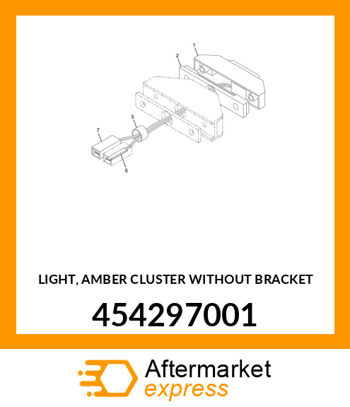 LIGHT, AMBER CLUSTER WITHOUT BRACKET 454297001