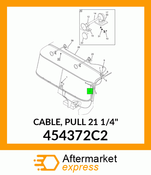 CABLE, PULL 21 1/4" 454372C2