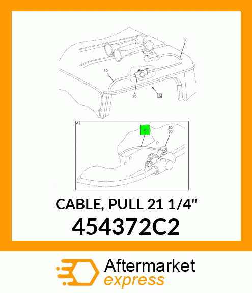 CABLE, PULL 21 1/4" 454372C2