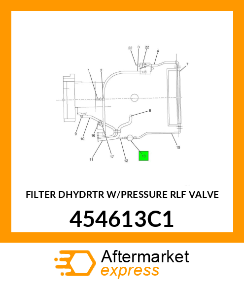 FILTER DHYDRTR W/PRESSURE RLF VALVE 454613C1