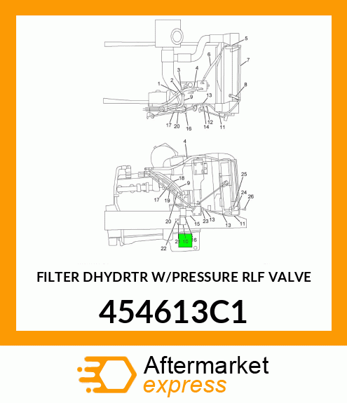 FILTER DHYDRTR W/PRESSURE RLF VALVE 454613C1