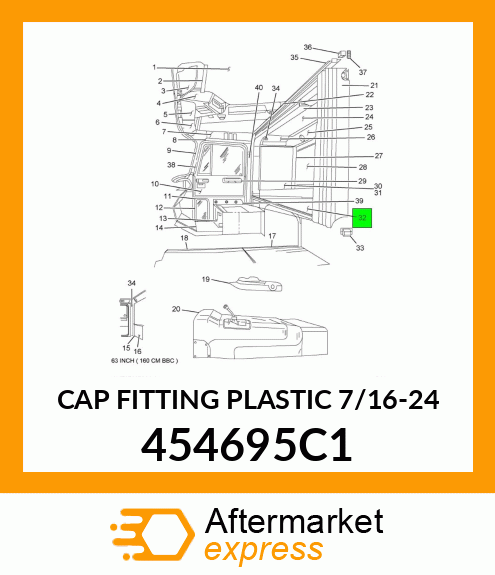 CAP FITTING PLASTIC 7/16-24 454695C1