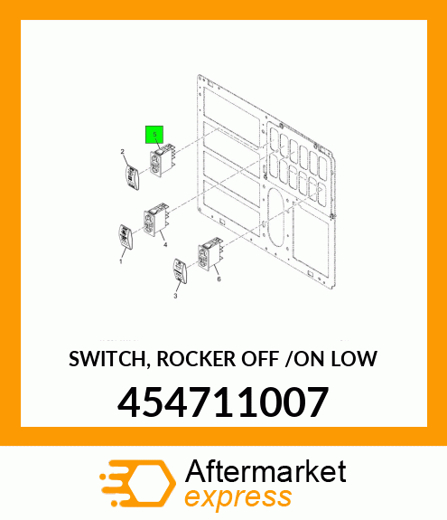 SWITCH, ROCKER OFF /ON LOW 454711007