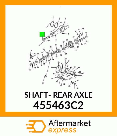 SHAFT- REAR AXLE 455463C2
