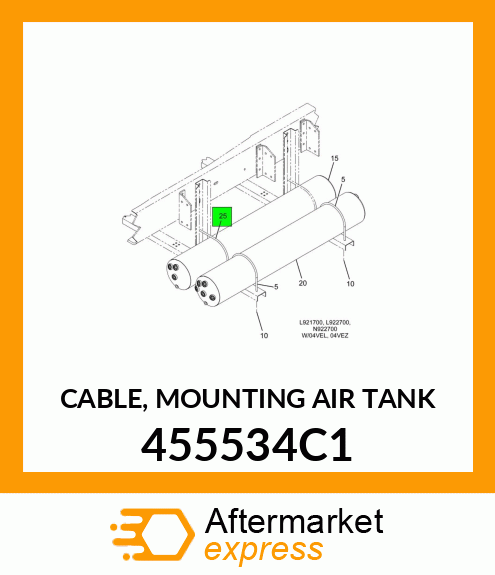 CABLE, MOUNTING AIR TANK 455534C1