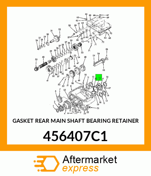 GASKET REAR MAIN SHAFT BEARING RETAINER 456407C1