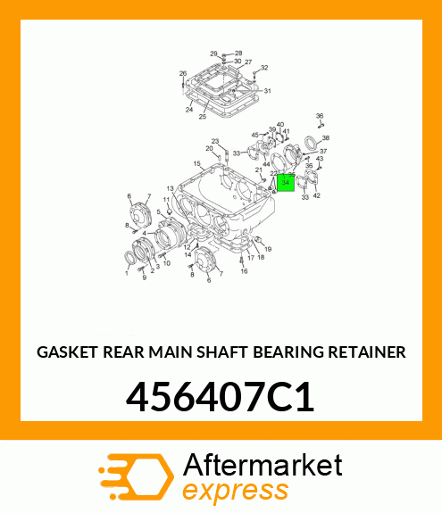 GASKET REAR MAIN SHAFT BEARING RETAINER 456407C1