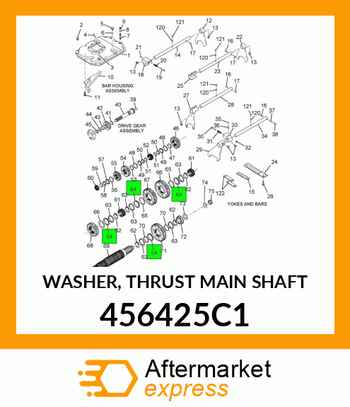 WASHER, THRUST MAIN SHAFT 456425C1