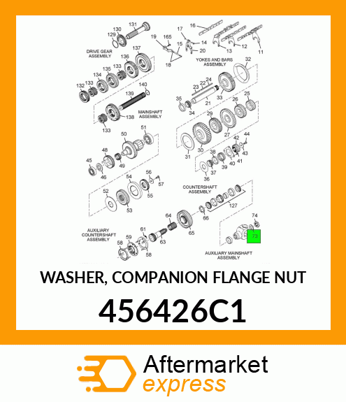 WASHER, COMPANION FLANGE NUT 456426C1