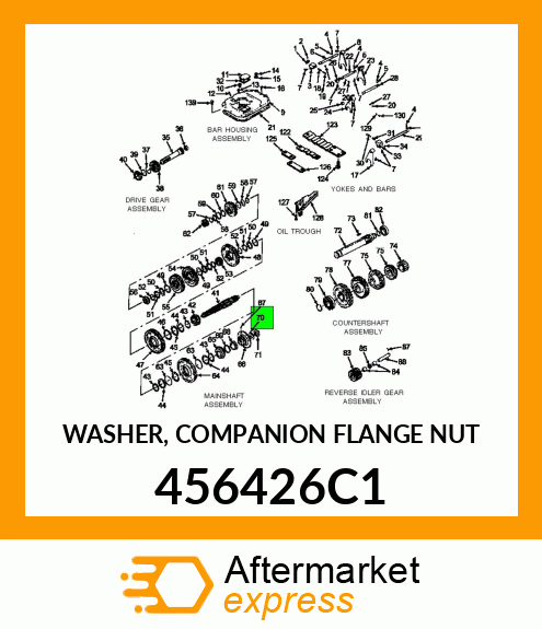 WASHER, COMPANION FLANGE NUT 456426C1