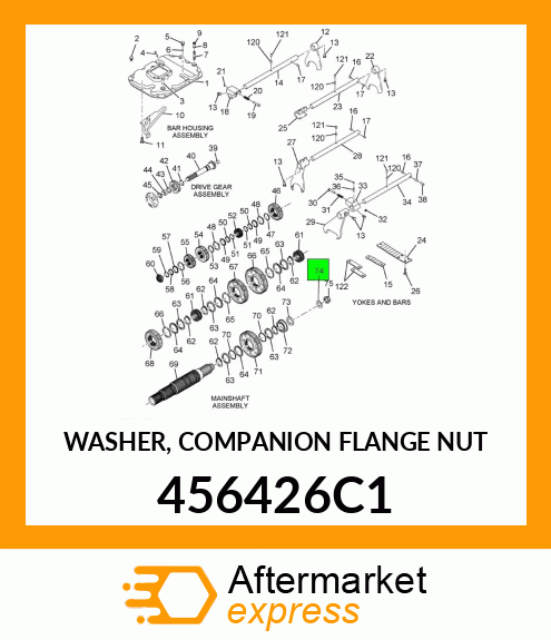 WASHER, COMPANION FLANGE NUT 456426C1