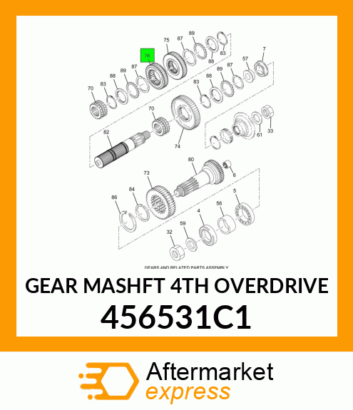 GEAR MASHFT 4TH OVERDRIVE 456531C1