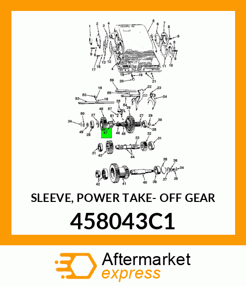 SLEEVE, POWER TAKE- OFF GEAR 458043C1