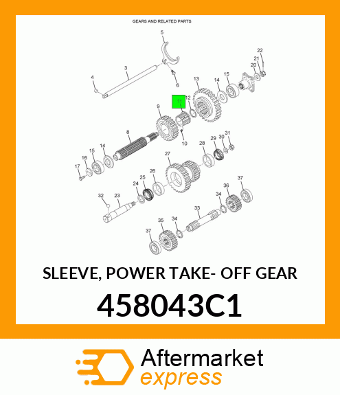 SLEEVE, POWER TAKE- OFF GEAR 458043C1