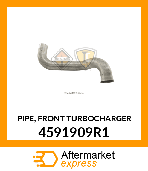 PIPE, FRONT TURBOCHARGER 4591909R1