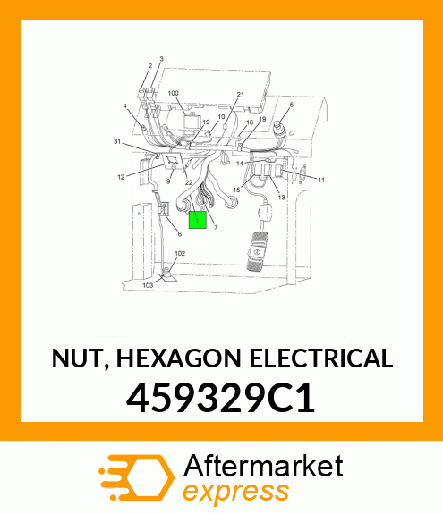 NUT, HEXAGON ELECTRICAL 459329C1