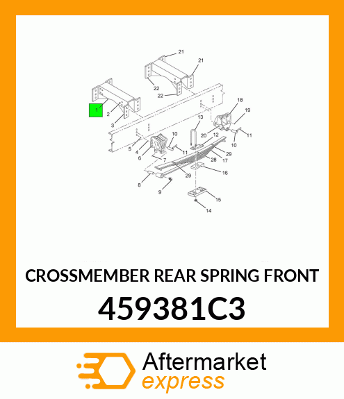 CROSSMEMBER REAR SPRING FRONT 459381C3