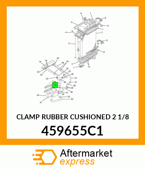 CLAMP RUBBER CUSHIONED 2 1/8" 459655C1