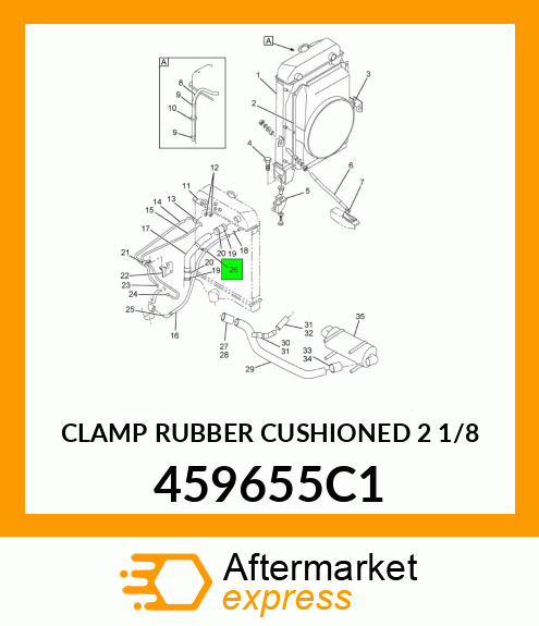 CLAMP RUBBER CUSHIONED 2 1/8" 459655C1